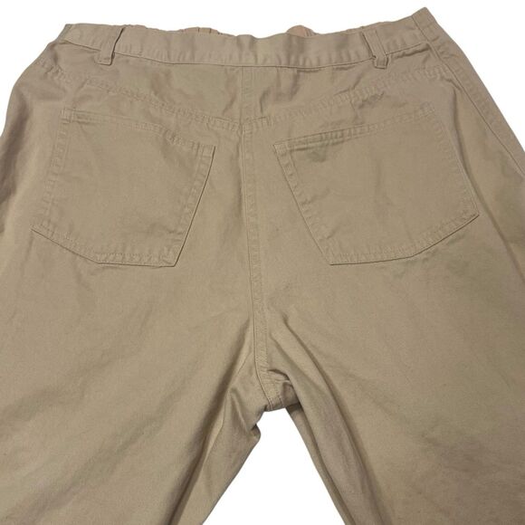 New Addition Maternity Khaki Pants Size 8 Straight Leg Beige Stretch Work Casual - Picture 7 of 9